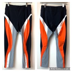 NO KA’ OI  leggings black orange gray and white